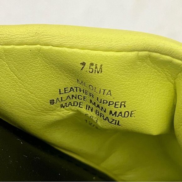 MARC FISHER Olita Slide Sandal In Yellow Leather Size 7.5 NEW - Picture 14 of 17